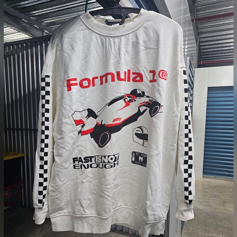 H&M White Formula 1 Racing Sweatshirt - Picture 4 of 5